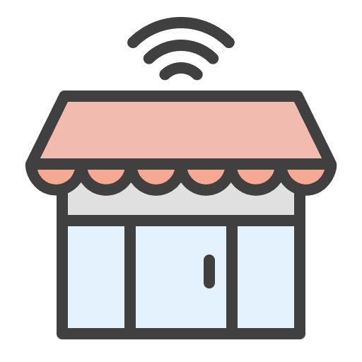 Market shop store wi fi icon
