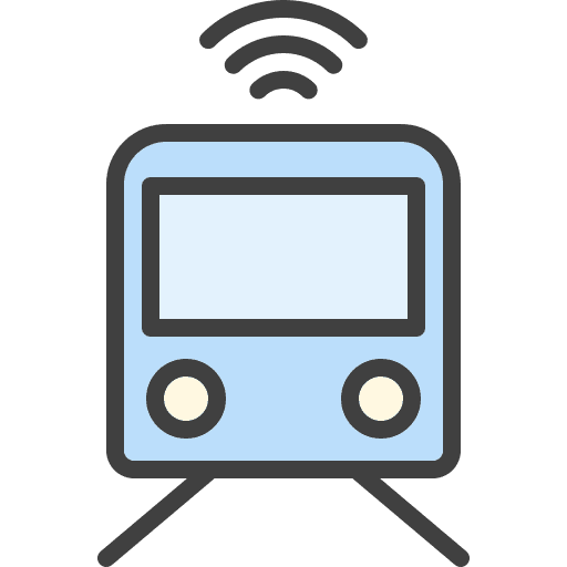 Metro train iot wi fi icon