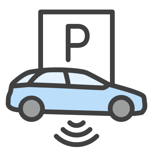 Parking iot car wi fi icon