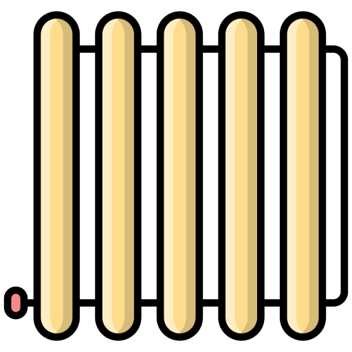 Central heating electronics heater icon
