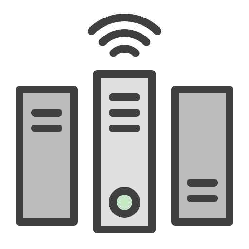 Servers internet of things industry wi fi icon