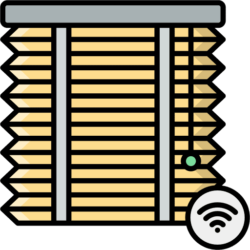 Smart blind automatic domotics home automation icon