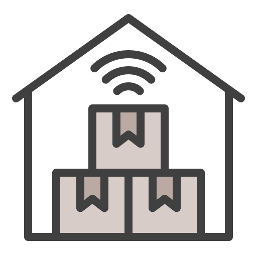 Storehouse wi fi industry logistic icon