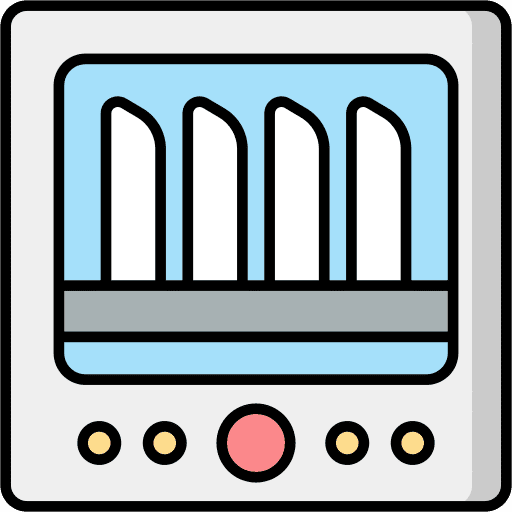 Dishwasher food and restaurant washing electronics icon Dishwasher food and restaurant washing electronics icon