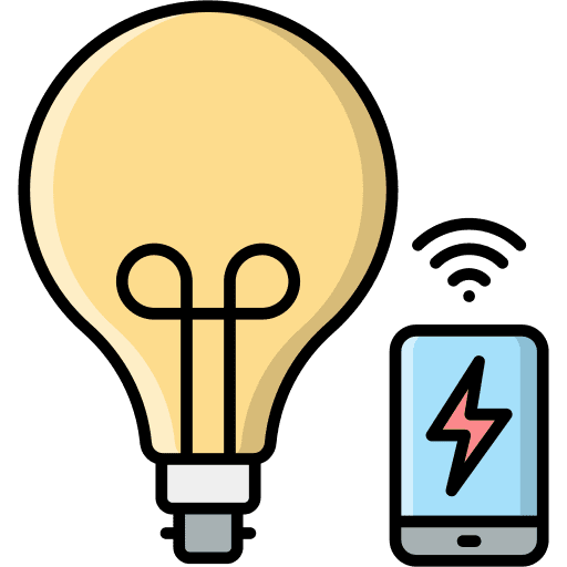 Smart bulb electronics wifi signal smart bulb icon Smart bulb electronics wifi signal smart bulb icon