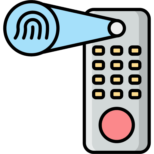 Smart lock access electronics fingerprint icon Smart lock access electronics fingerprint icon