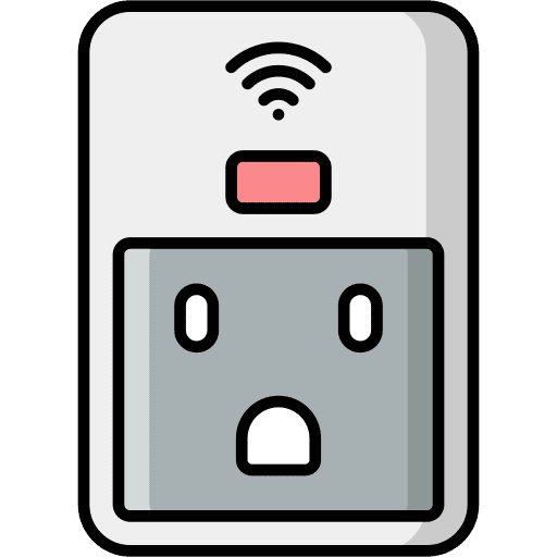 Smart plug wifi signal electrical smart plug icon Smart plug wifi signal electrical smart plug icon