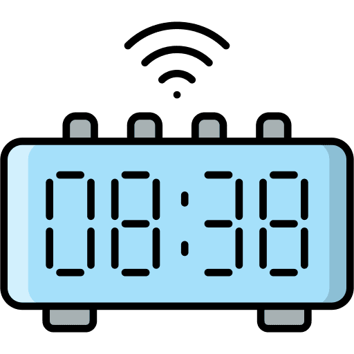 Alarm wifi signal alarm time and date icon Alarm wifi signal alarm time and date icon