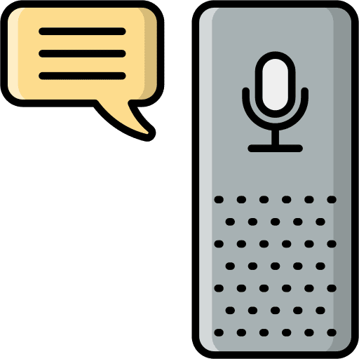 Voice assistant domotics smart speaker electronics icon Voice assistant domotics smart speaker electronics icon
