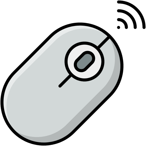 Wireless mouse hardware electronics device icon Wireless mouse hardware electronics device icon