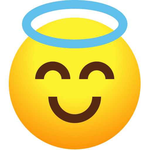 Angel emoticon smile face icon