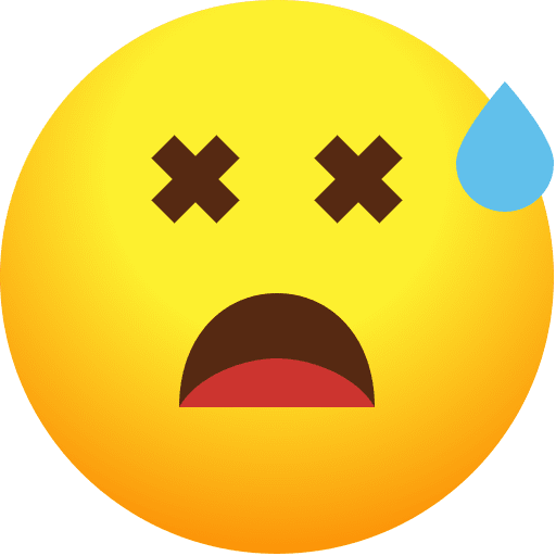 Nervous feelings emoji smiley icon