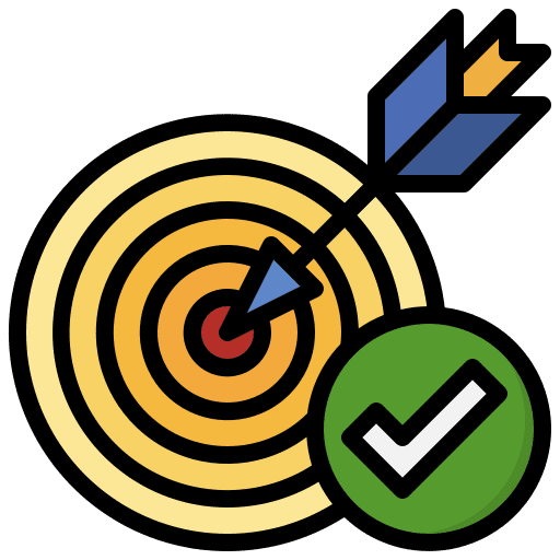 Goal arrow goal marketing icon