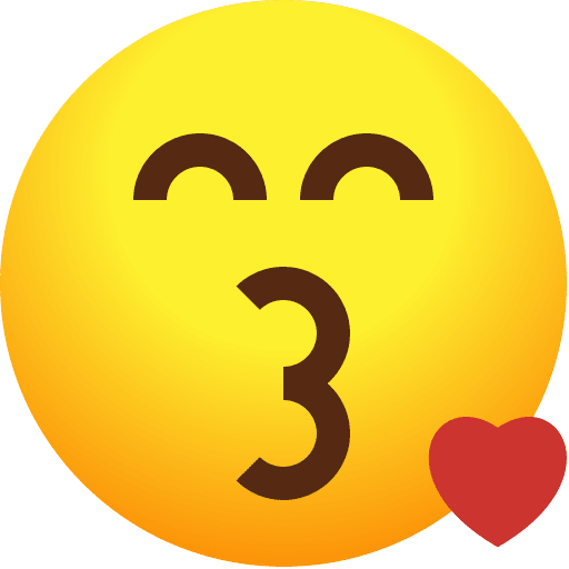 Kiss emotion emoji love icon