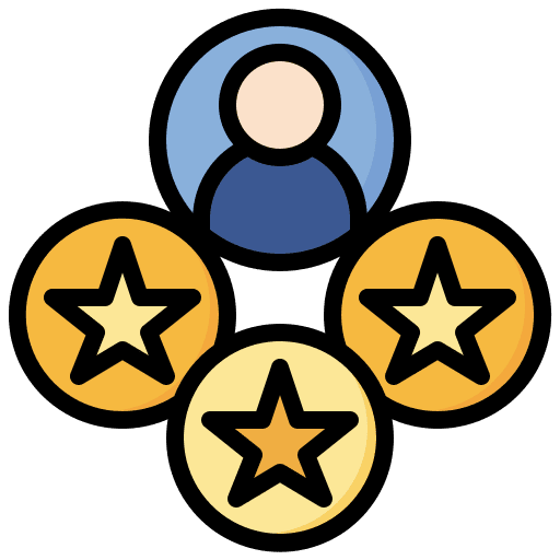 Rating person satisfaction review icon Rating person satisfaction review icon