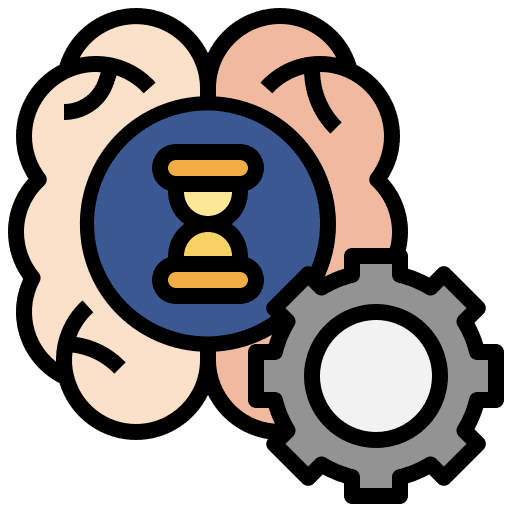 Brain education gear mind icon Brain education gear mind icon