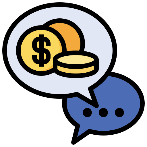 Chat chat business and finance cash icon Chat chat business and finance cash icon