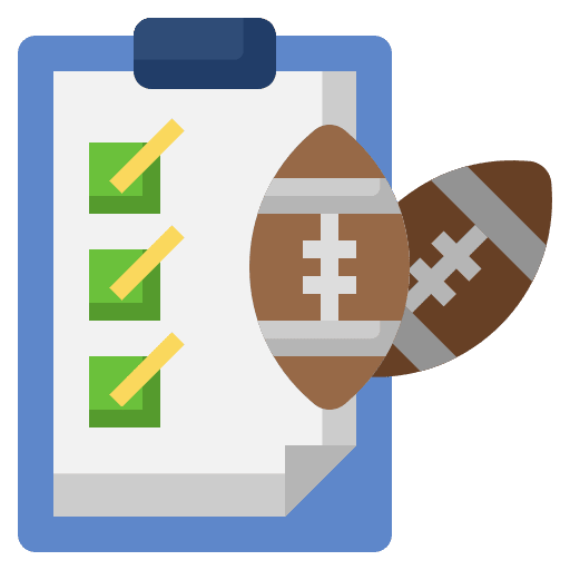 Clipboard american football sports and competition list icon