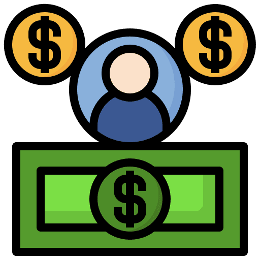 Finance finance person cash icon Finance finance person cash icon