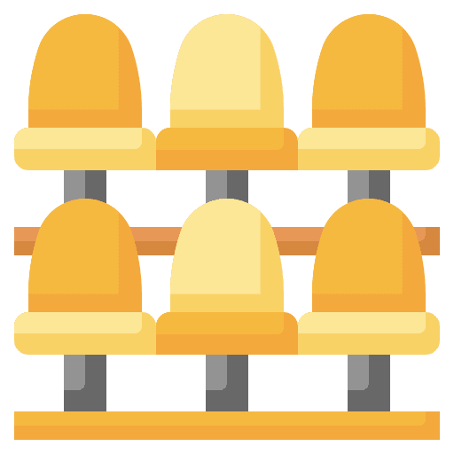 Seating seating soccer field sports and competition icon