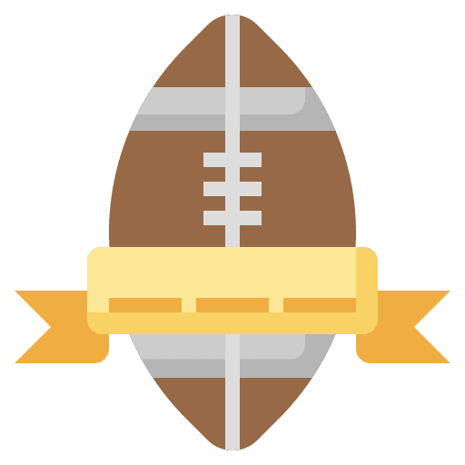 Ribbon banner rugby rugby ball sports and competition icon Ribbon banner rugby rugby ball sports and competition icon