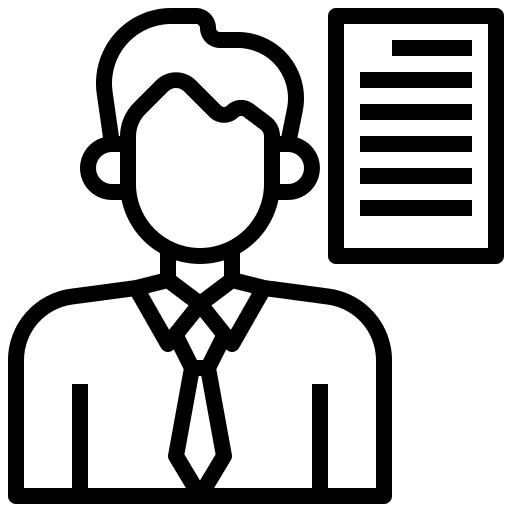 Presenter learning classroom professions and jobs icon