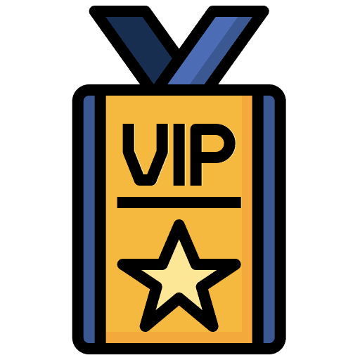 Vip pass star exclusive badge icon