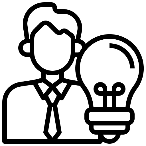 Idea light bulb idea user icon Idea light bulb idea user icon