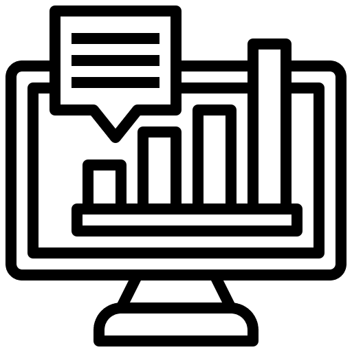 Interactive display interactive display bar graph stats icon Interactive display interactive display bar graph stats icon