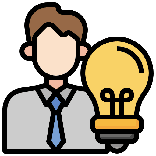 Idea man intelligent people icon Idea man intelligent people icon