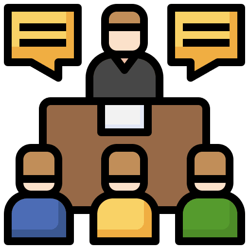 Meeting user talk negotiation icon Meeting user talk negotiation icon