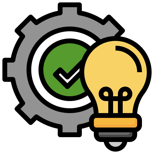 Strategic light bulb strategic idea icon