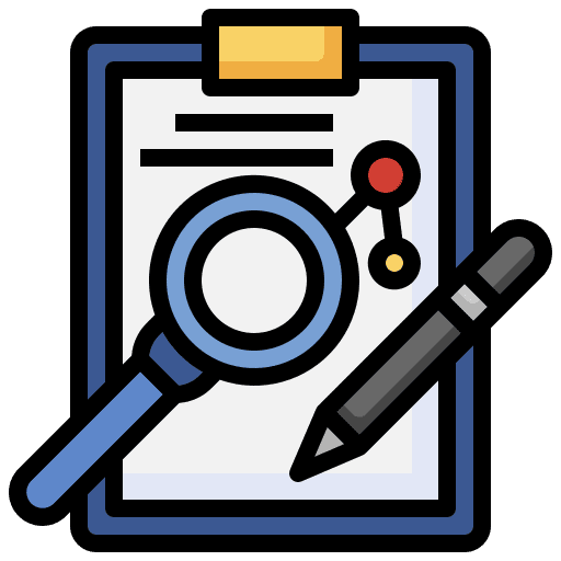 Strategy paper marketing analysis icon