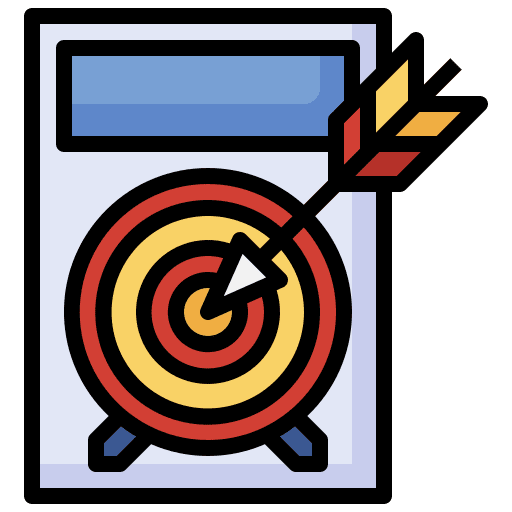 Target achievement goal bulleye icon