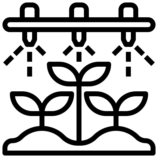 Plant system sprinklers garden icon