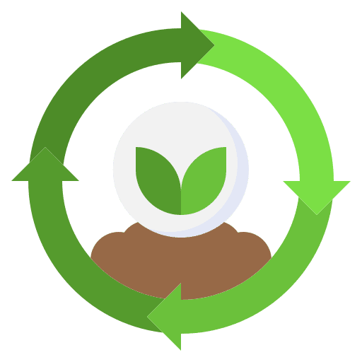 Compost residue farming and gardening sustainable icon