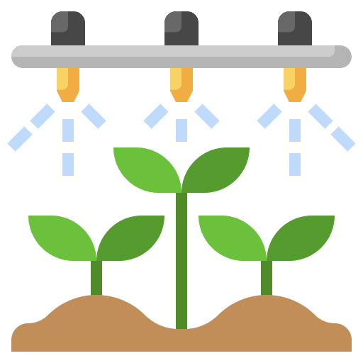 Plant farm watering system icon