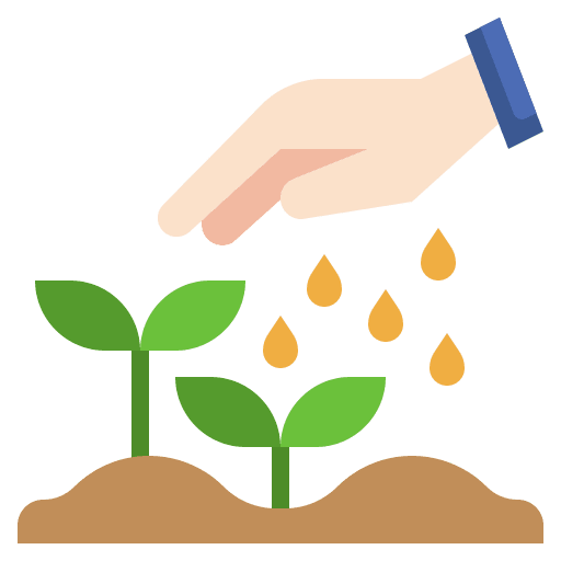 Seeds hand gardening growing seed icon