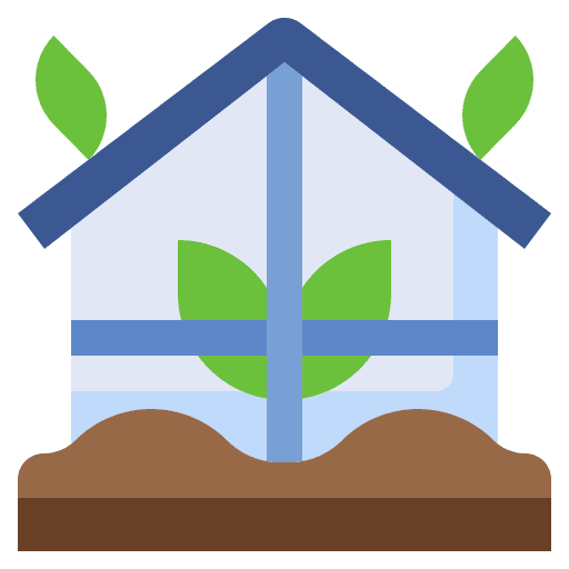 Greenhouse farming and gardening ecology sprout icon Greenhouse farming and gardening ecology sprout icon