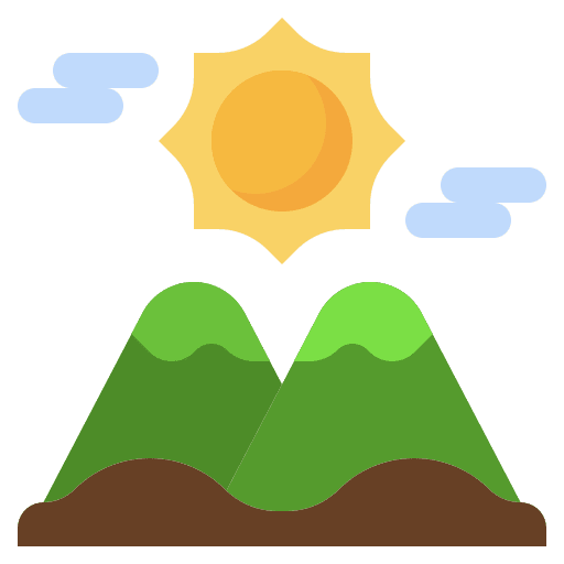 Mountain rural field mountain icon Mountain rural field mountain icon