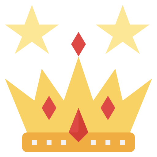 Crown monarchy star royal icon