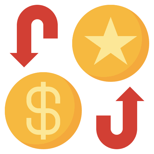 Exchange business and finance exchange money icon