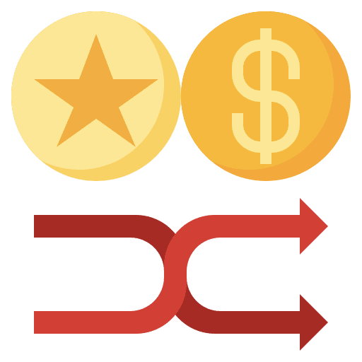 Transfer dollar market coin icon