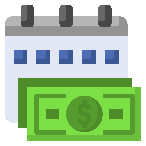 Earning calendar investment business and finance icon