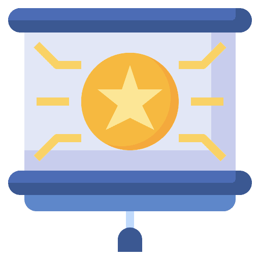 Presentation star presentation business icon