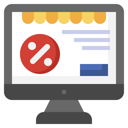 Sales commerce and shopping sales shopping basket icon