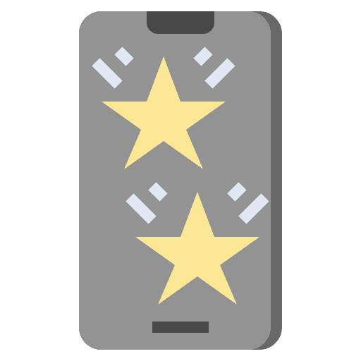 Smartphone shopping online smartphone rating icon