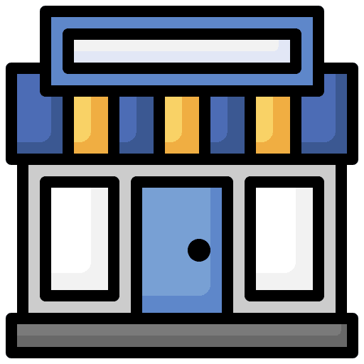Store shopper architecture and city grow shop icon
