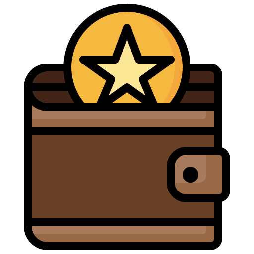 Wallet points coin token icon