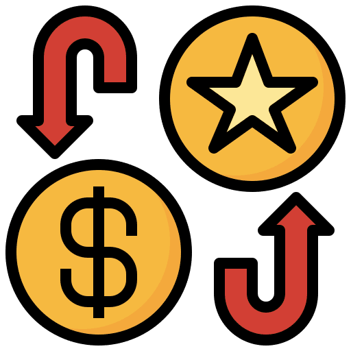 Exchange business and finance dollar token icon
